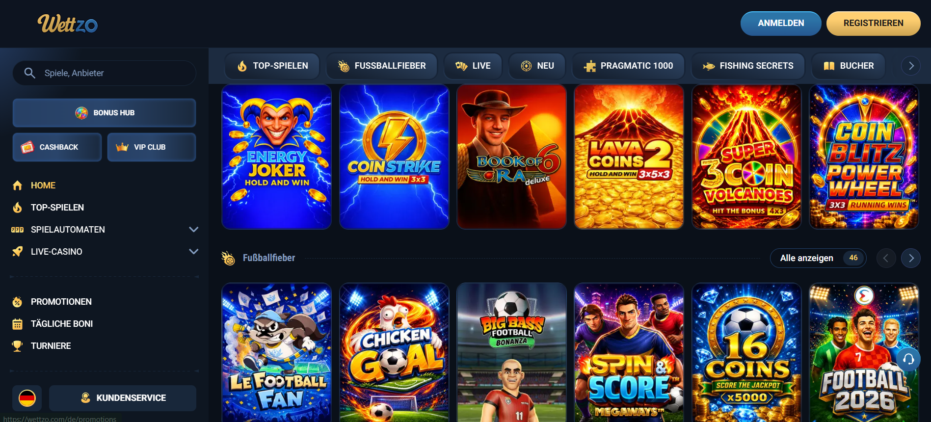Wettzo Casino Login