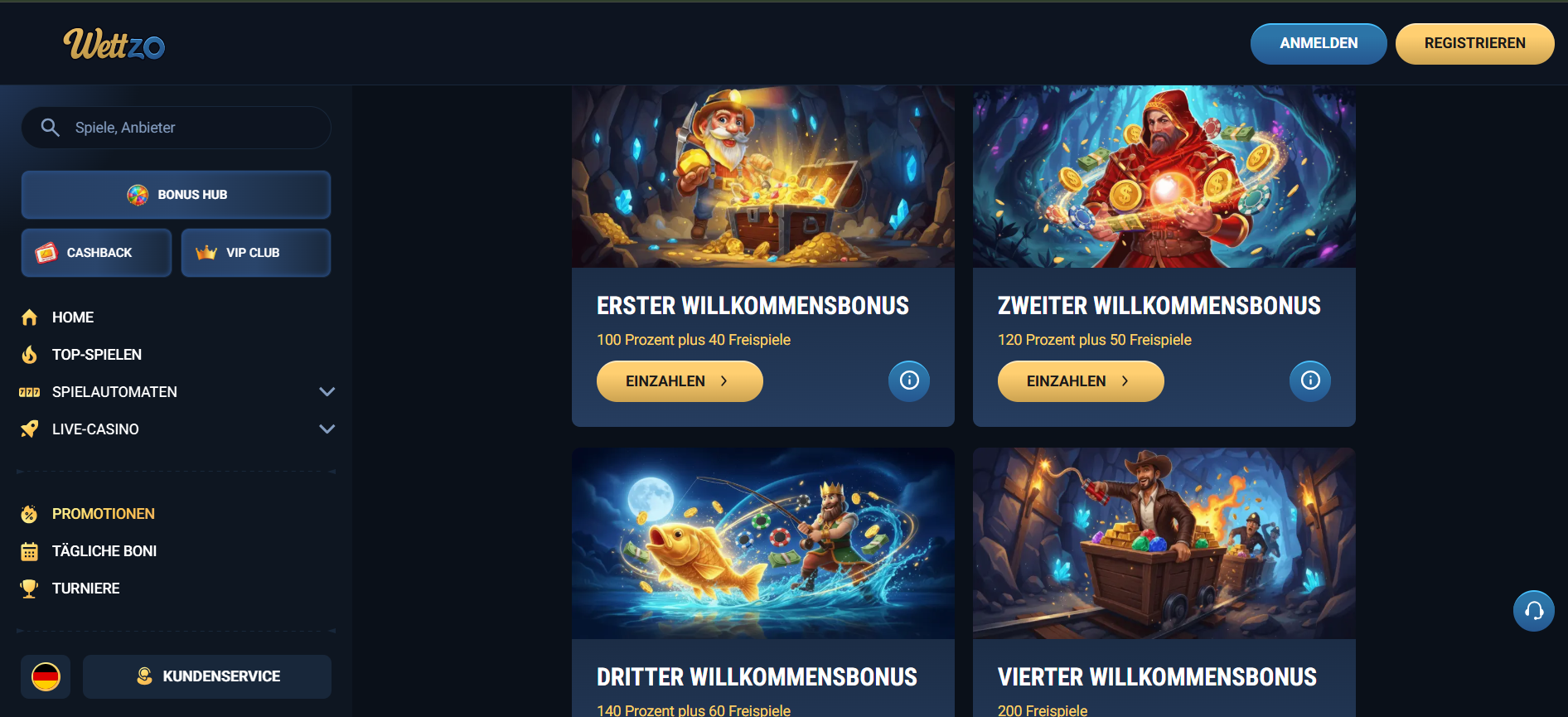 Wettzo Casino Bonus
